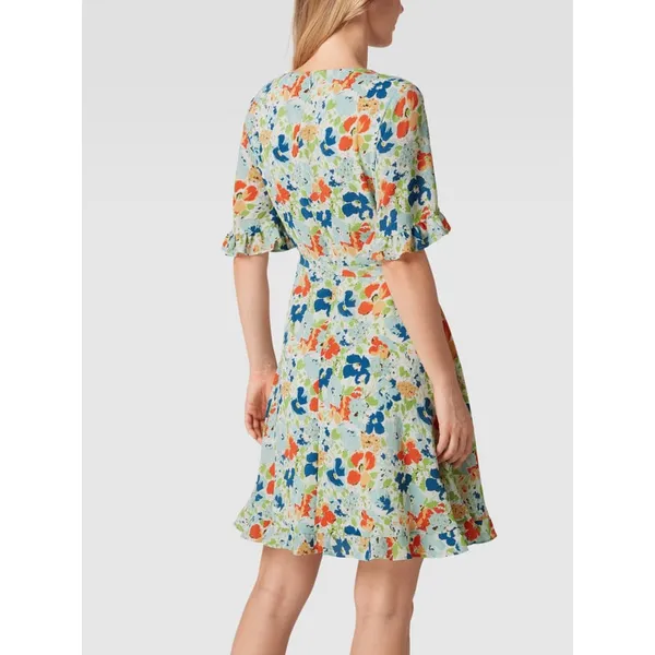 Lauren Ralph Lauren Sukienka midi z krótkim rękawem i kwiatowym wzorem