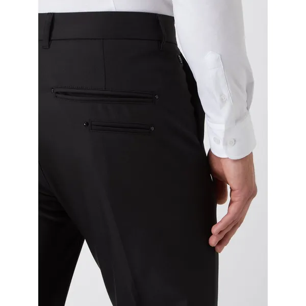 MOS MOSH Spodnie do garnituru o kroju slim fit z dodatkiem streczu model ‘Russel’