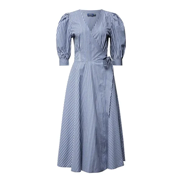 Polo Ralph Lauren Sukienka w kopertowym stylu ze wzorem w kratkę vichy