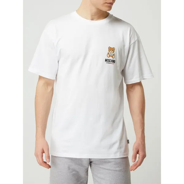Moschino Swim + Underwear T-shirt z nadrukiem z logo