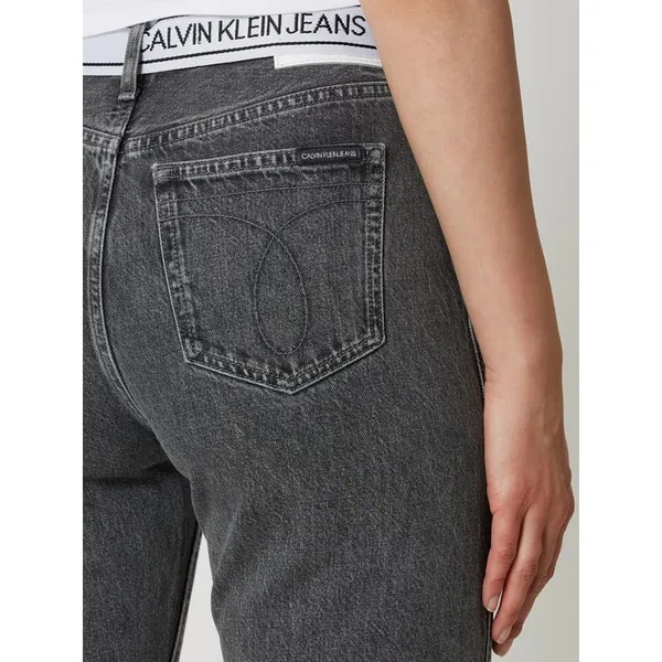 Calvin Klein Jeans Jeansy z wysokim stanem o kroju straight fit z bawełny