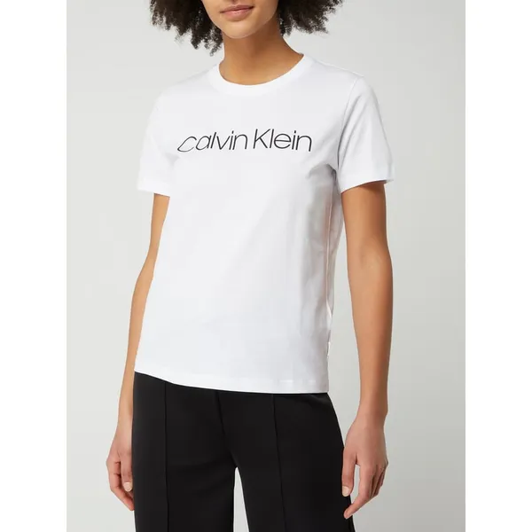 CK Calvin Klein T-shirt z bawełny ekologicznej model ‘Core’