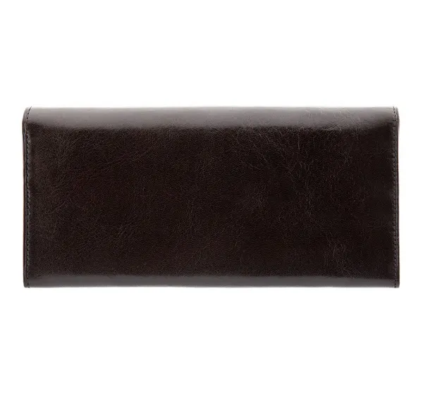 Damski portfel ze skóry z eleganckim zapięciem