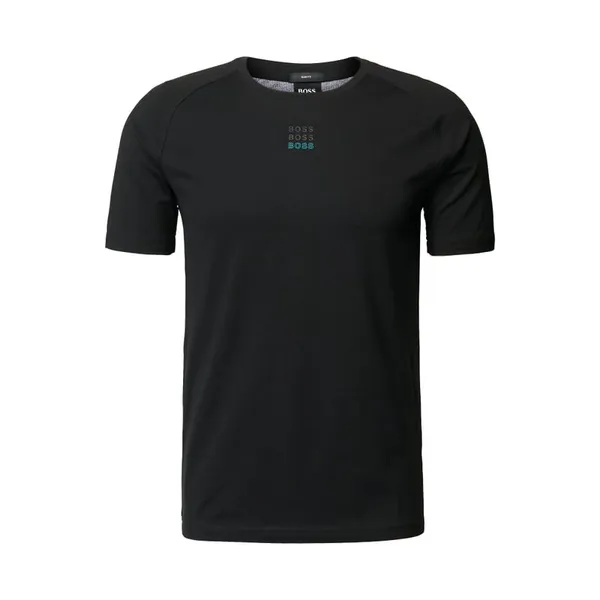 BOSS Athleisurewear T-shirt o kroju slim fit z subtelnymi napisami z logo