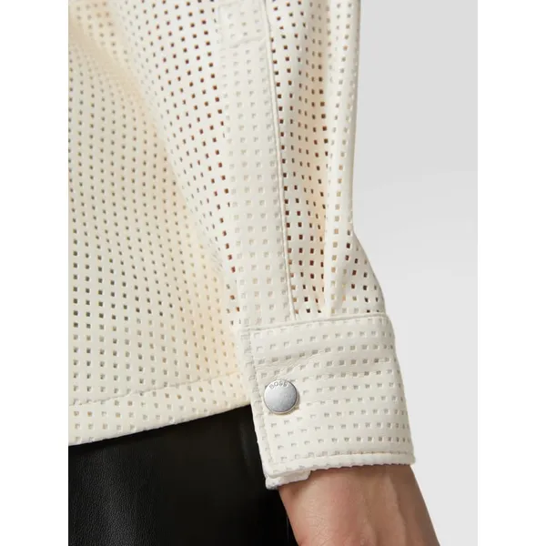 BOSS Casualwear Bluzka z perforowaną imitacją skóry model ‘C_Bafy’