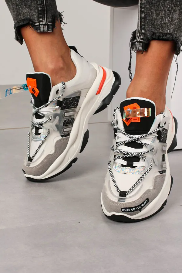 Białe buty sportowe sneakersy sznurowane Casu 20G7/G