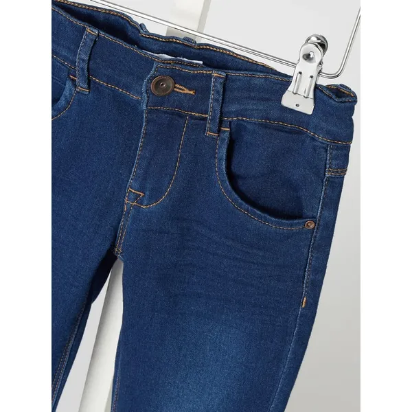 Name It Jeansy o kroju slim fit z dzianiny dresowej stylizowanej na denim model ‘Sally’ – ze zrównoważonej produkcji