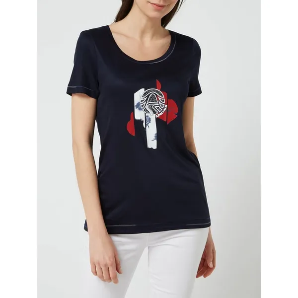 Sportalm T-shirt z kamieniami stras model ‘Lex’
