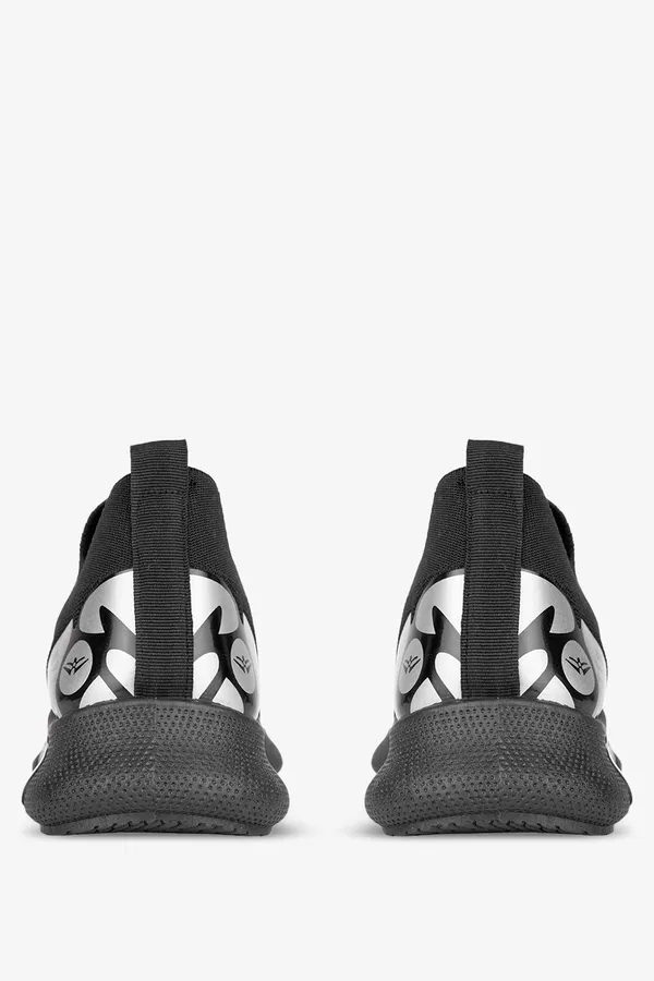 Czarne buty sportowe męskie sznurowane casu 1-11-21-bs