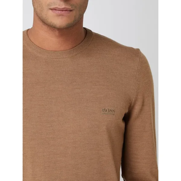 BOSS Sweter z żywej wełny model ‘Botto’