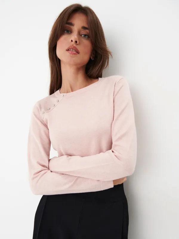 Pastelowy sweter - Różowy