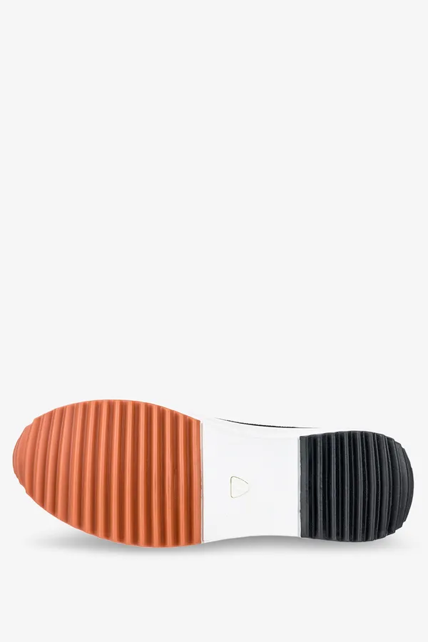 Kremowe trampki na platformie buty sportowe sznurowane casu 81145-2