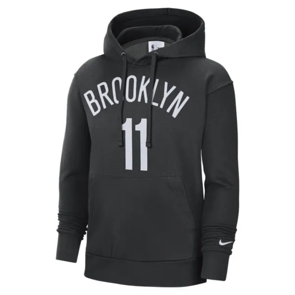 Męska dzianinowa bluza z kapturem Brooklyn Nets Essential Nike NBA - Czerń