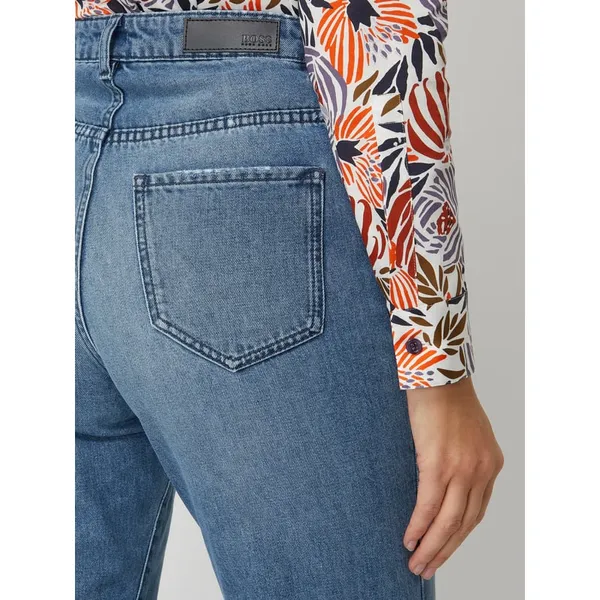 BOSS Casualwear Jeansy z wysokim stanem o kroju straight fit z dodatkiem lyocellu model ‘Dulwich’