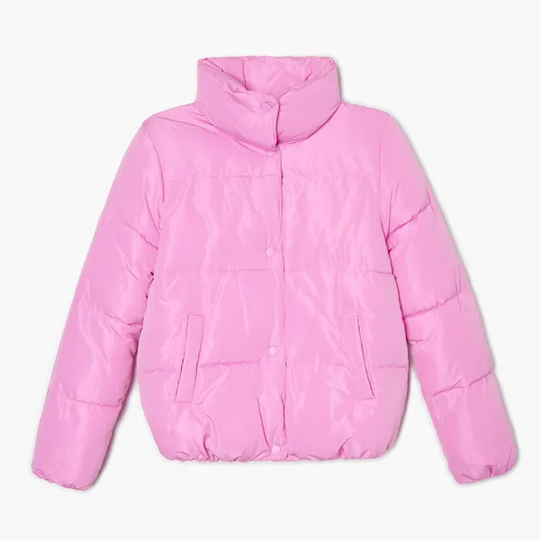 Pikowana kurtka puffer - Różowy