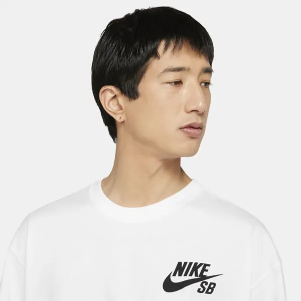 T-shirt do skateboardingu z logo Nike SB - Biel