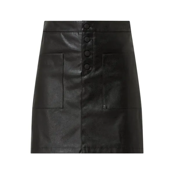 BOSS Casualwear Spódnica mini z imitacji skóry model ‘Visara’
