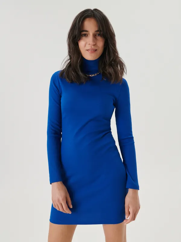 Sukienka mini ołówkowa - Niebieski