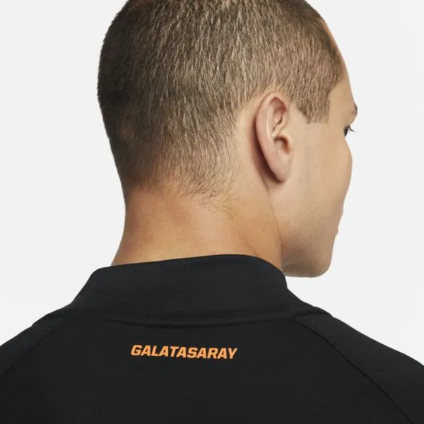 Męska dresowa bluza piłkarska z zamkiem na całej długości Galatasaray - Czerń