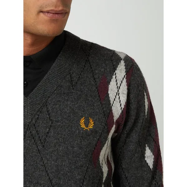 Fred Perry Sweter ze wzorem w romby