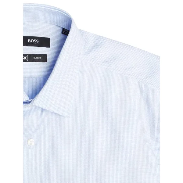 BOSS Koszula biznesowa o kroju slim fit z bawełny z bardzo długim rękawem model ‘Jango’