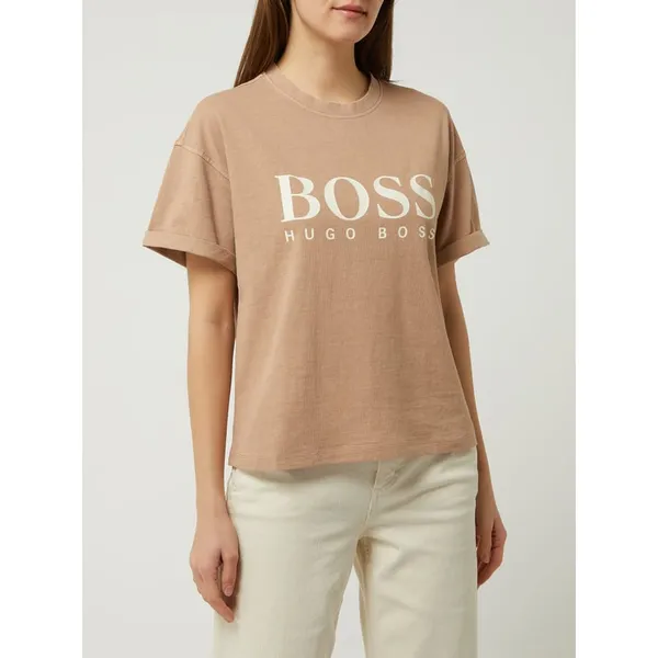 BOSS Casualwear T-shirt z bawełny model ‘Evina’