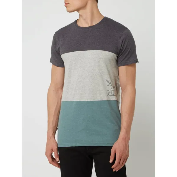 ALIFE & Kickin T-shirt ze wzorem w blokowe pasy model ‘Ben’