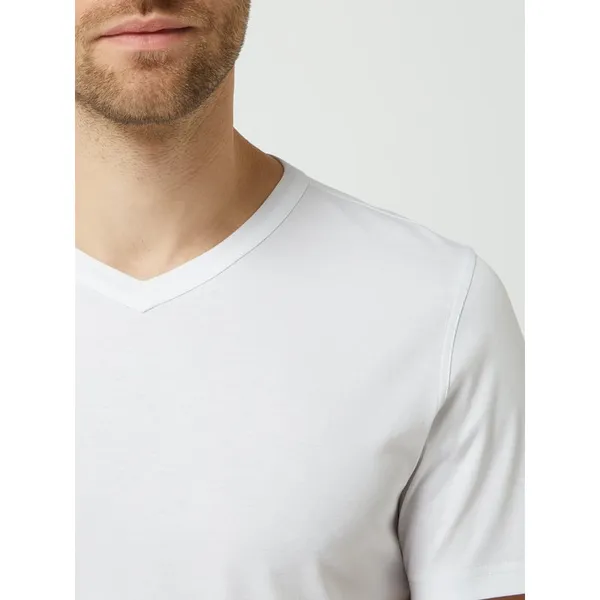 MOS MOSH T-shirt z dekoltem w serek model ‘Perry’