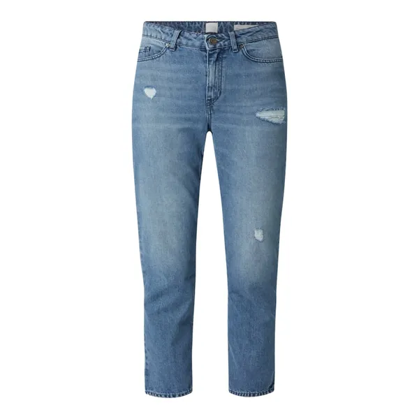 BOSS Casualwear Jeansy z wysokim stanem o kroju straight fit z dodatkiem lyocellu model ‘Dulwich’