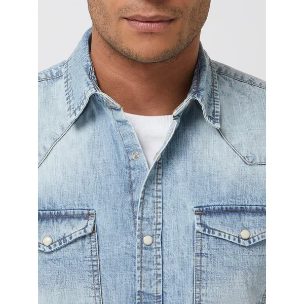 Redefined Rebel Koszula jeansowa o kroju regular fit z bawełny model ‘Jeremy’