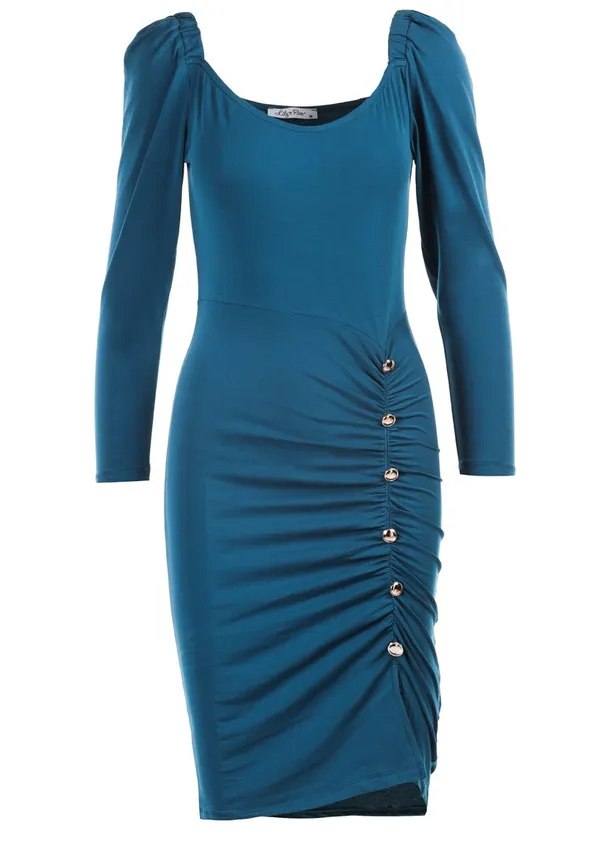 Niebieska Sukienka Tharella