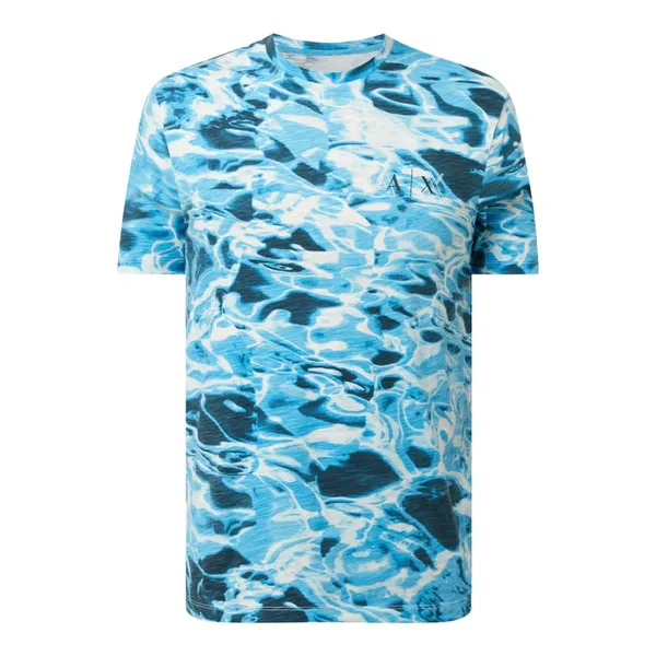 ARMANI EXCHANGE T-shirt o kroju regular fit ze wzorem na całej powierzchni