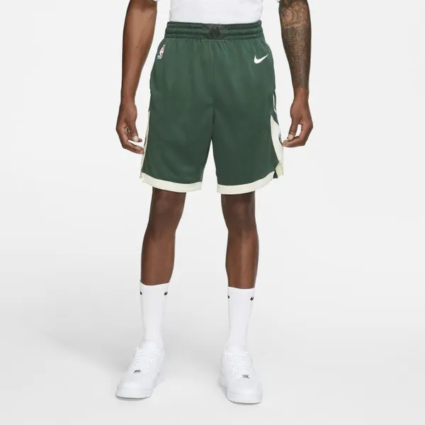 Męskie spodenki Nike NBA Swingman Milwaukee Bucks IconEdition - Zieleń
