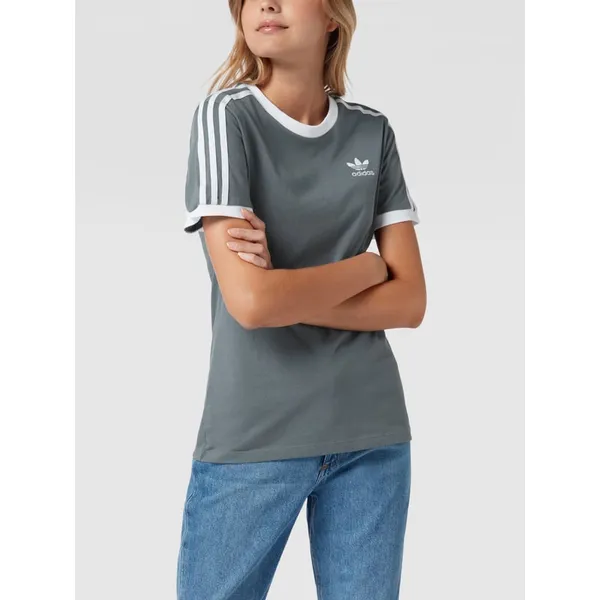 adidas Originals T-shirt z bawełny z detalami z logo