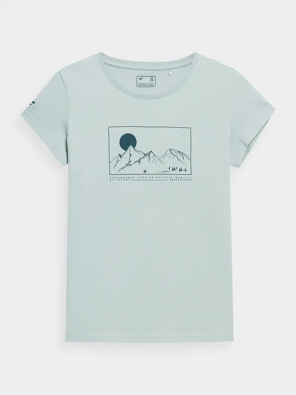 T-shirt regular z bawełny organicznej damski