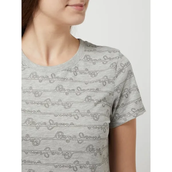 Pepe Jeans T-shirt ze wzorem z logo model ‘Cecile’