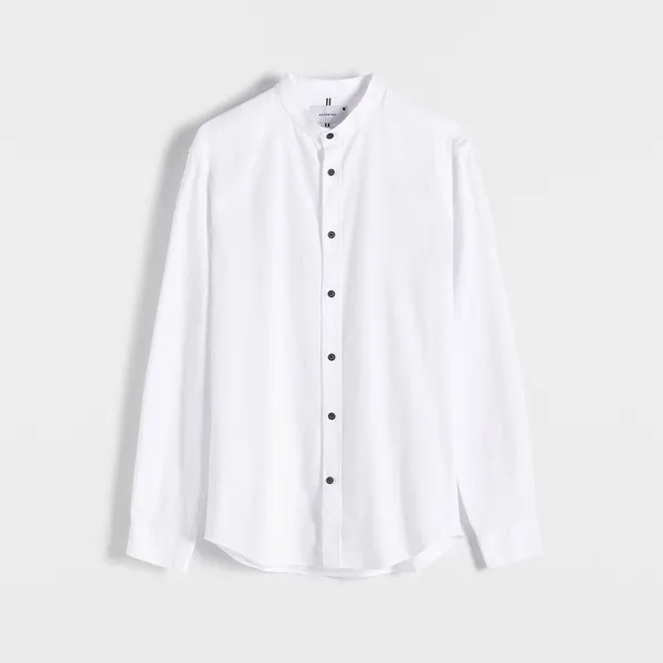Koszula super slim fit ze stójką - Biały