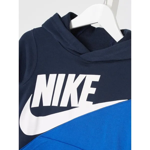 Nike Bluza z kapturem o designie w stylu Colour Blocking z nadrukiem z logo