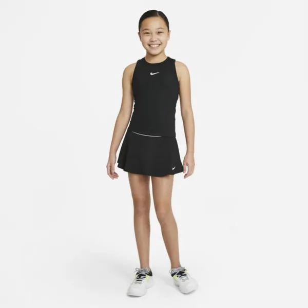 Koszulka tenisowa bez rękawów dla dużych dzieci (dziewcząt) NikeCourt Dri-FIT Victory - Czerń
