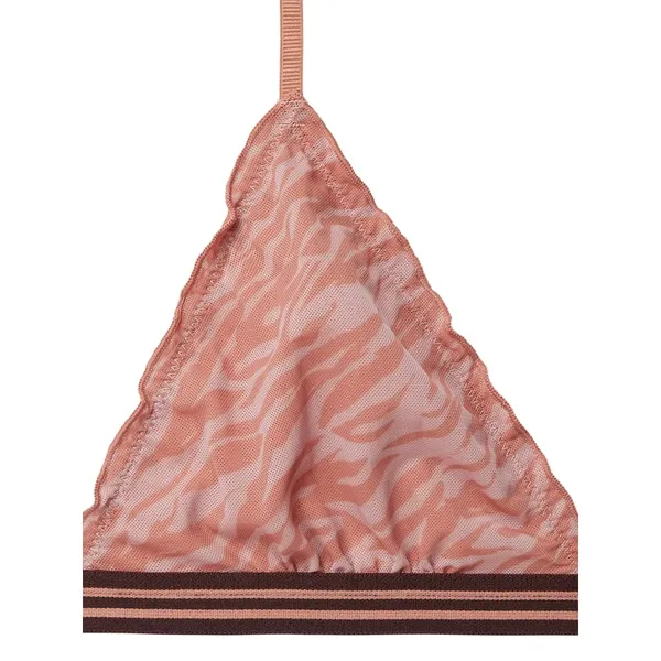 Becksöndergaard Biustonosz trójkątny z siateczki ze zwierzęcym nadrukiem model ‘Tallulah’