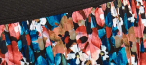Midi spódnica plisowana, z nadrukiem w kwiaty