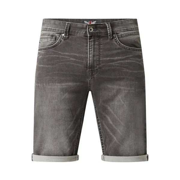 Pepe Jeans Szorty jeansowe o kroju regular fit z dzianiny dresowej stylizowanej na denim model ‘Jack’