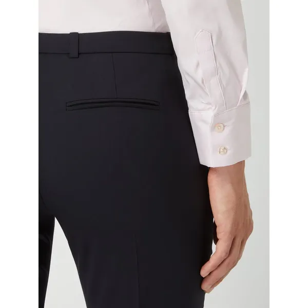 HUGO Dopasowane spodnie materiałowe z żywej wełny model ‘The Fitted Trousers’