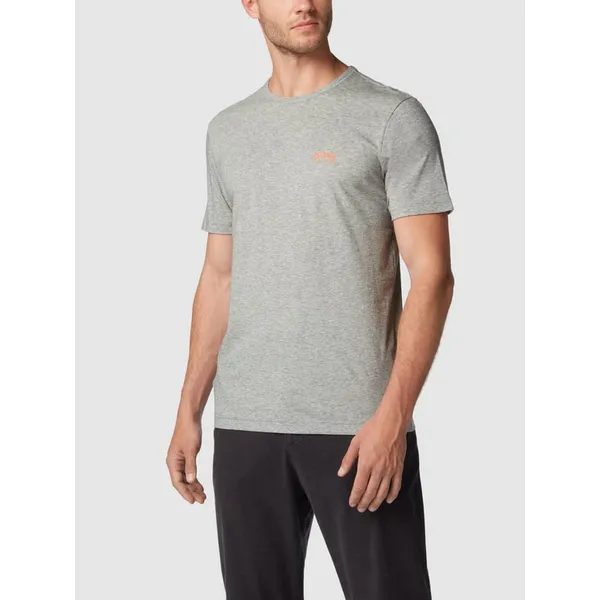 BOSS Athleisurewear T-shirt z czystej bawełny model ‘Tee Curved’
