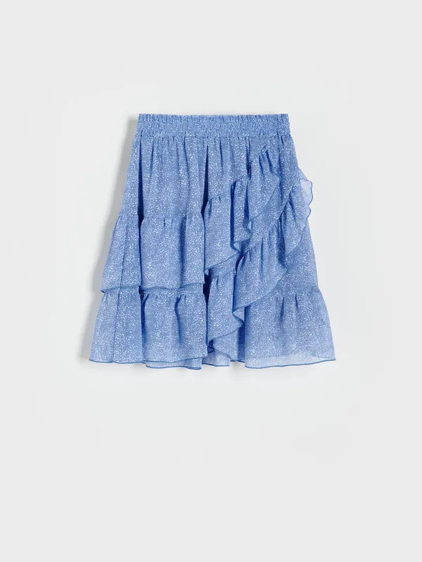Spódnica z falbanami - Niebieski