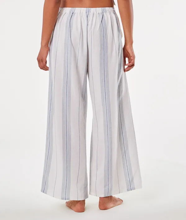 Mahina Pantalon De Pyjama Large À Rayures - Niebieski
