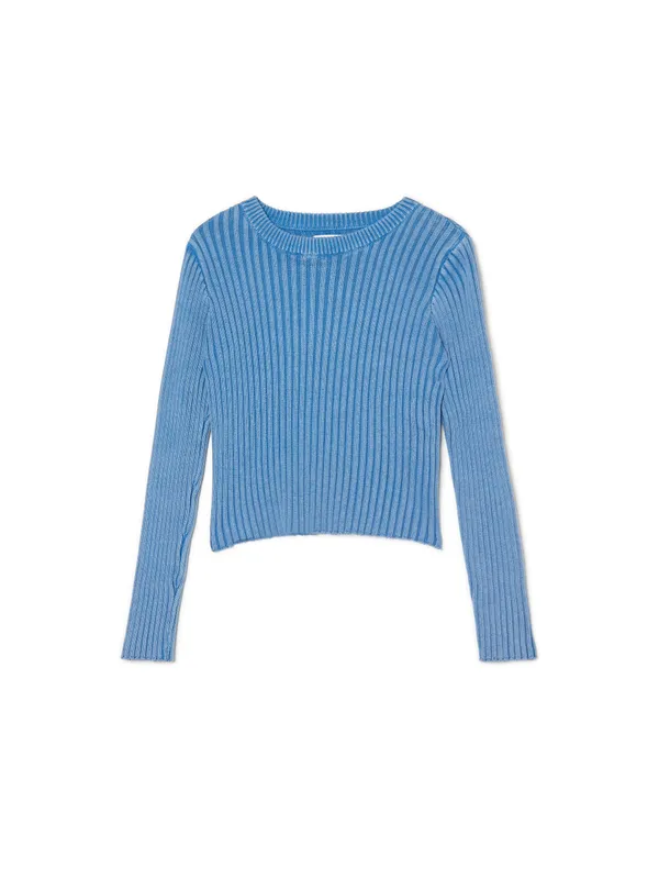Niebieski bawełniany sweter