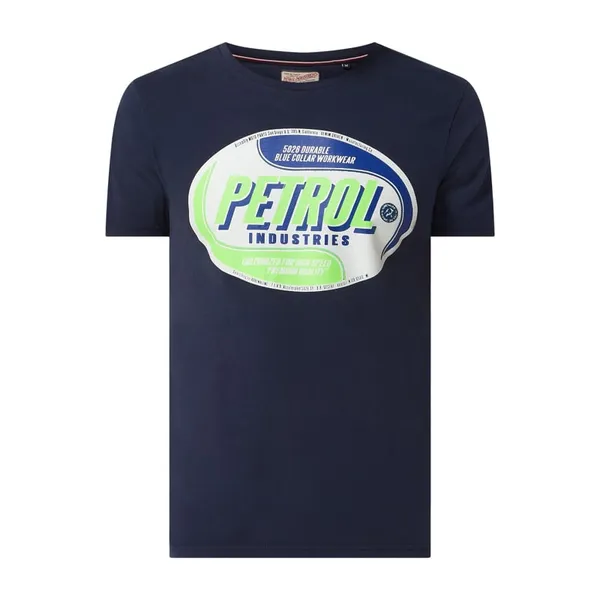 Petrol T-shirt z nadrukiem z logo