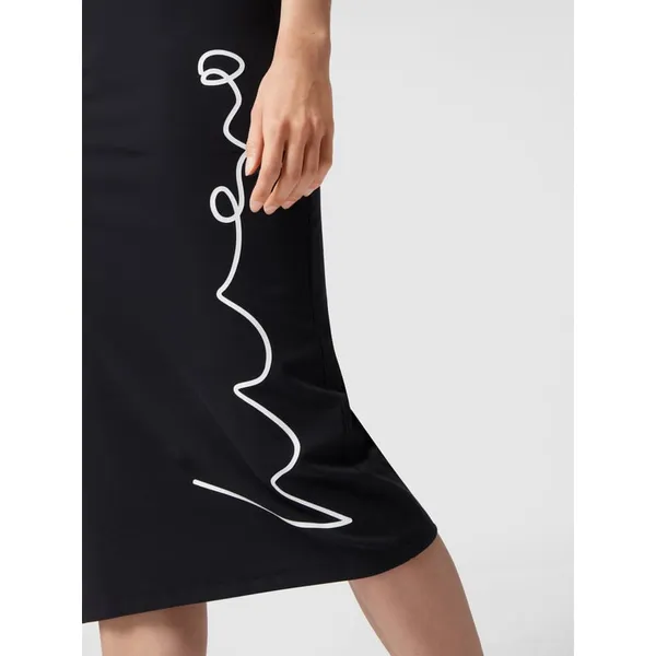 HUGO Sukienka z dżerseju o kroju slim fit z nadrukiem model ‘Namadra’
