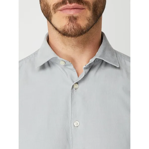 OLYMP Level Five Koszula sztruksowa o kroju slim fit z bawełny